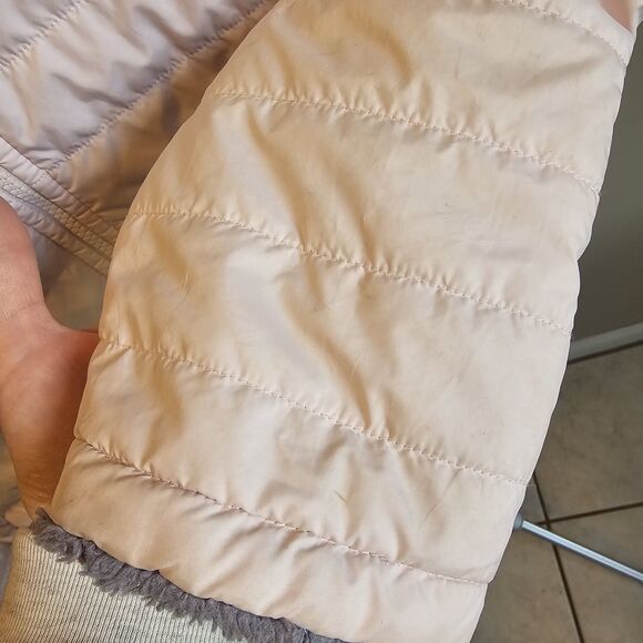 The North Face Mossbud Reversible Softshell Fleece Jacket Girls XL 18 Gray Pink - Picture 11 of 15